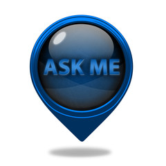 ask me pointer icon on white background