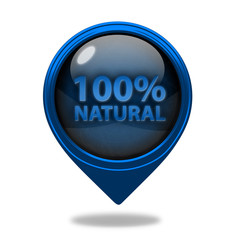 100% natural pointer icon on white background
