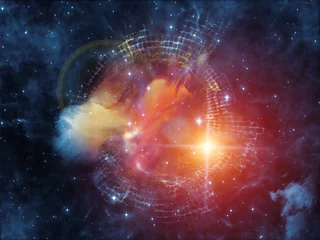 Türaufkleber Toward Digital Nebula © agsandrew