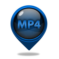 MP4 pointer icon on white background