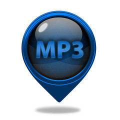 MP3 pointer icon on white background