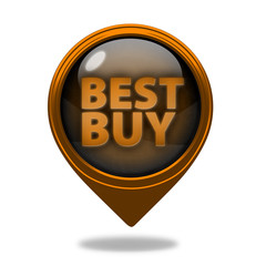 Best buy circular icon on white background