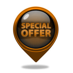Special offer pointer icon on white background