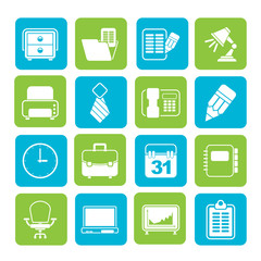 Silhouette Business and office equipment icons