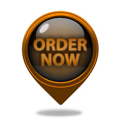 Order now pointer icon on white background