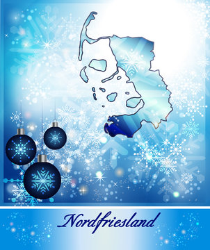 Karte von Nordfriesland