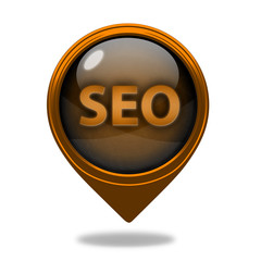 Seo pointer icon on white background