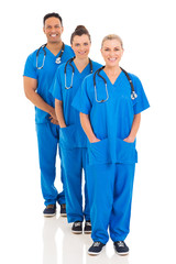 group of medical team standing in a row
