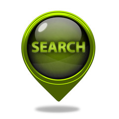 search pointer icon on white background
