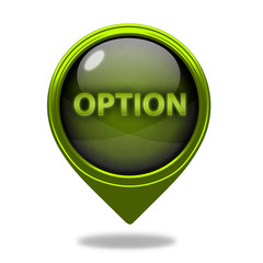 option pointer icon on white background