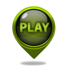 play pointer icon on white background