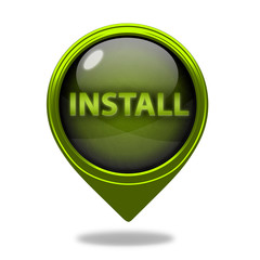 Installation pointer icon on white background