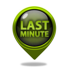 Last minute pointer icon on white background