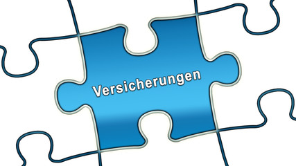 ptk38 PuzzleTeilGrafik ptk-v10 - Versicherungen - blau g2495