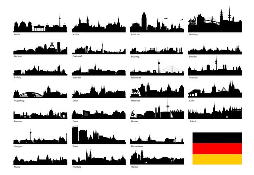 Silhoutten deutscher Großstädte
