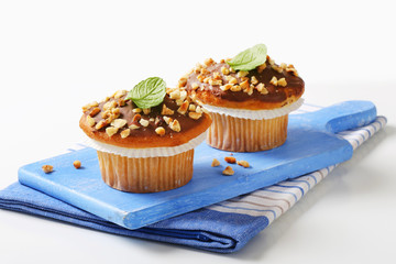 Chocolate glazed muffins