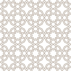 Polygon & Star Motifs (Brown)