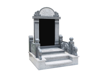 Tombstone with white background