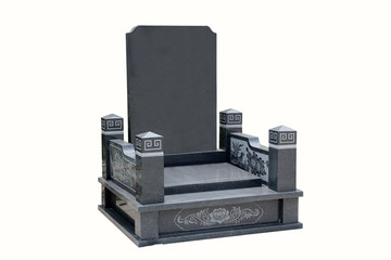 Tombstone with white background