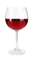 Fotobehang Wineglass with red wine isolated on white © Africa Studio