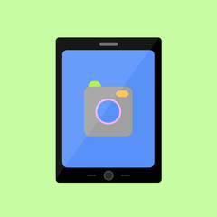 Flat style touch pad with camera