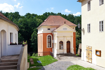 jewish synagogue, Ustek town, Litomerice region, Czech republic