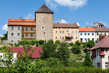 Fototapeta na wymiar tower, Ustek town, Litomerice region, Czech republic
