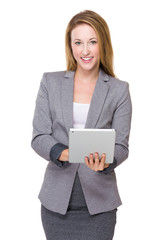 Business woman use tablet