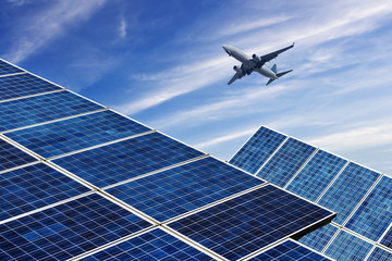 photovoltaic cells and airplane