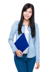 Woman with clipboard