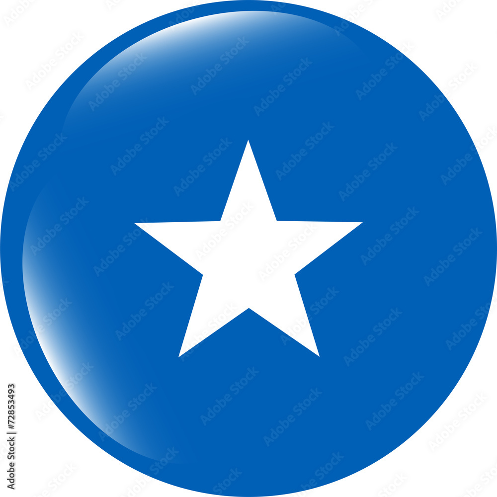 Poster star on web icon, web button isolated on white background