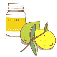 サプリメントボトル無地とビタミン