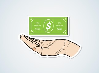 bribe and hand