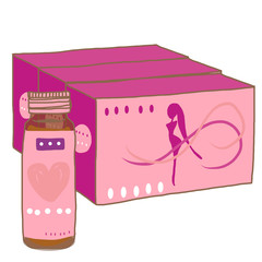 美容ドリンクの商品イラスト