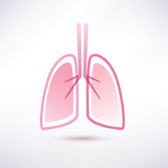 lungs isolated vector symbol