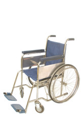 Fototapeta na wymiar wheel chair on white background
