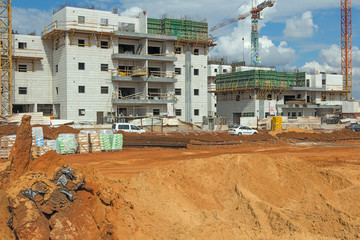 Fototapeta premium Construction of a residential area.