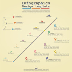 Obraz premium Timeline Infographic template with icons. Vector