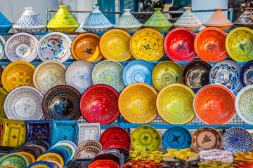 earthenware in the market, Djerba, Tunisia - obrazy, fototapety, plakaty