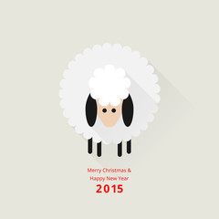 Christmas sheep greeting card