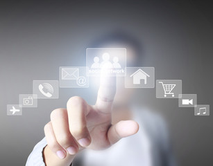 social network structure in  hand