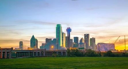 Zelfklevend Fotobehang Overview of downtown Dallas © andreykr
