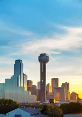 Türaufkleber Überblick über die Innenstadt von Dallas © andreykr
