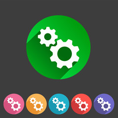 Gear settings flat icon