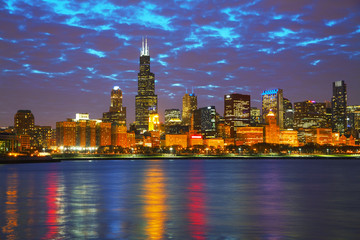 Obraz premium Chicago w centrum miasta