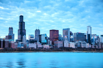 Obraz premium Chicago downtown cityscape