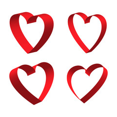 Hearts Outline 3D