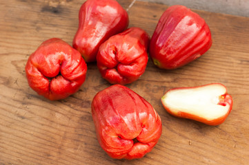 Fresh ripe red Cashew fruit