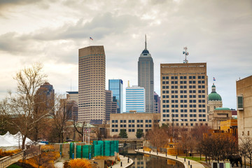Fototapeta na wymiar Downtown of Indianapolis