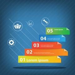 Colorful vector design for workflow layout